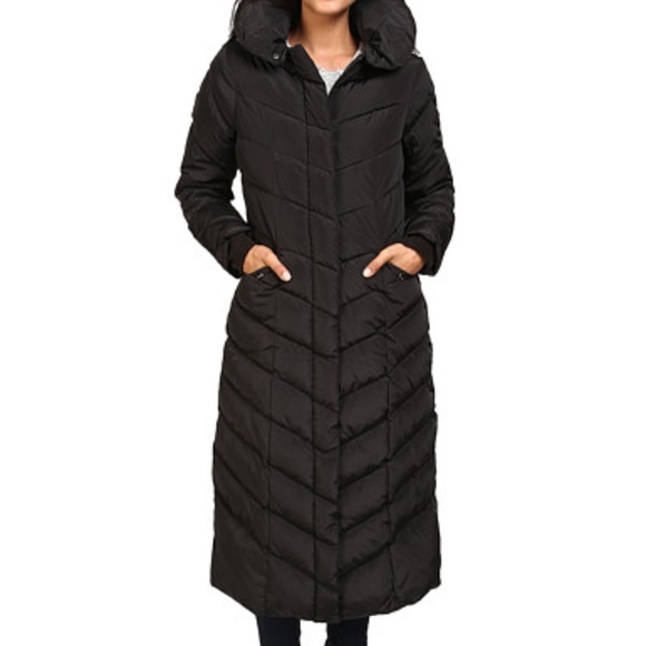 Steve Madden Womens Long Chevron Maxi Puffer Coat Steve Madden Womens Long Chevron Maxi Puffer Coat